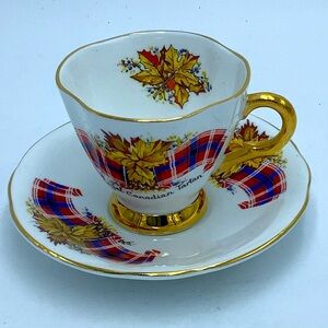 Royal Canadian Tartan Teacup & Saucer